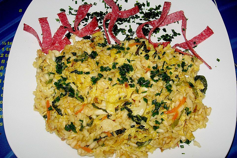 Schinken-Wirsing-Risotto nach Ille - als eigenständige Mahlzeit