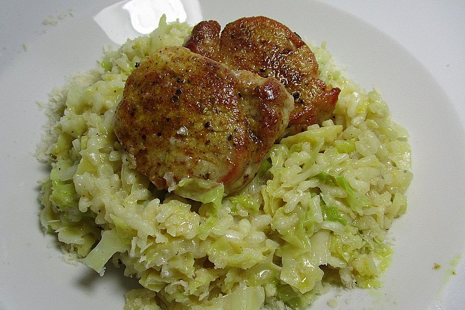 Schinken-Wirsing-Risotto nach Ille - als eigenständige Mahlzeit