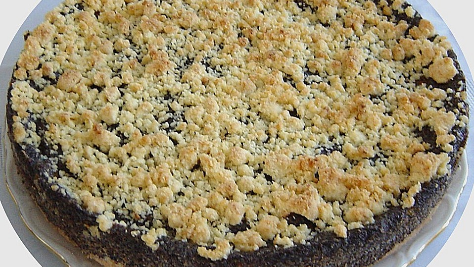Mohn - Streusel mit Pudding und Mandarinen von brisane