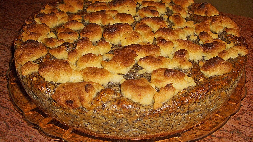 Mohn - Streusel mit Pudding und Mandarinen von brisane