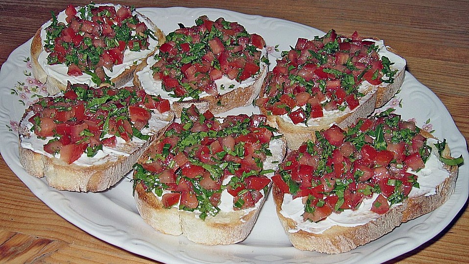 Crostini mit Rucola und eingelegten Tomaten von Alexandra