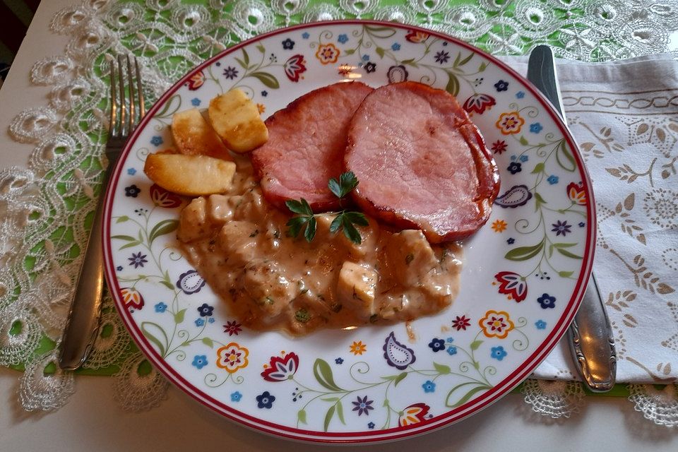 Kasseler mit Apfelsauce