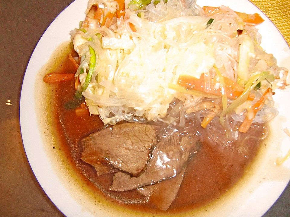 Gemüse - Glasnudel - Auflauf zu Rinderfilet von McMoe| Chefkoch