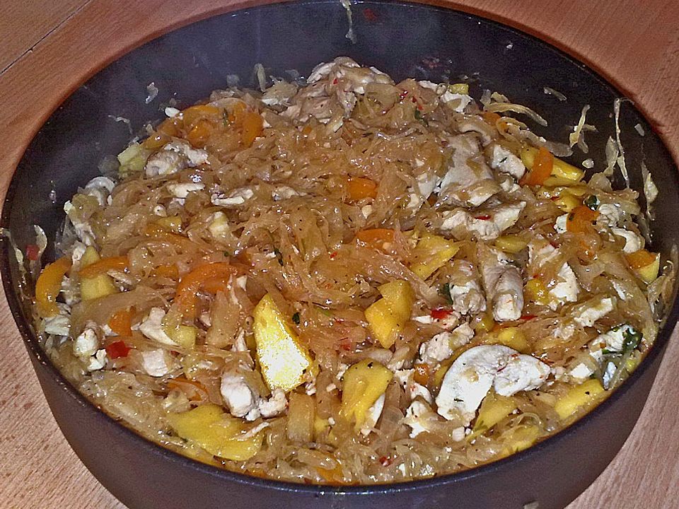Ananas - Kraut aus dem Wok mit Straußenfleisch von Kerstini| Chefkoch