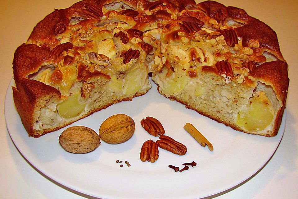 Apfel - Marzipan - Pekan - Rührbiskuit