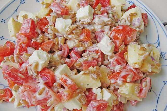 Getreidesalat mit Ziegenkäse von paeonie7| Chefkoch