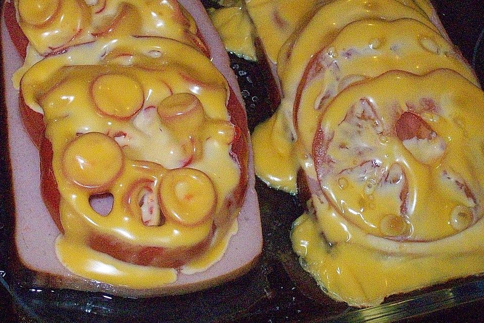 Überbackener Fleischkäse