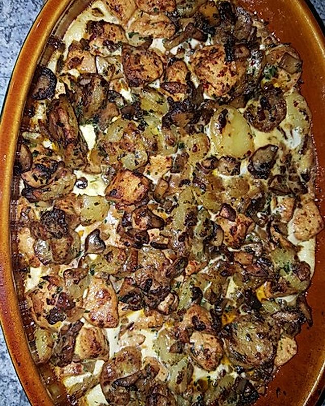 Hühnchen - Kartoffel - Pilz - Topf