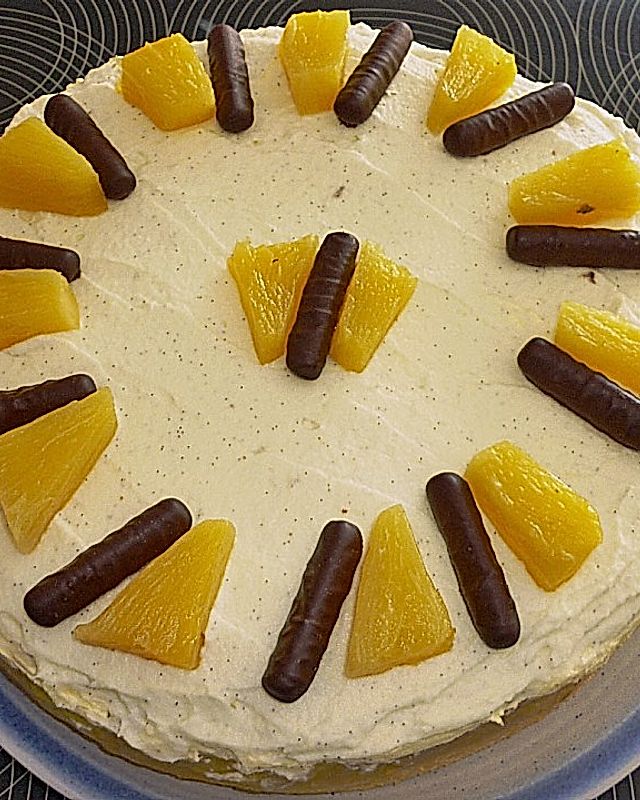 Ananas-Vanille-Buttercreme Torte