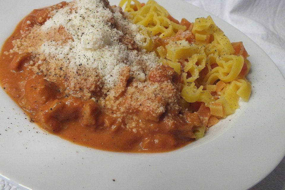 Spaghetti Bolognese vegetarisch, à la Strohhalm