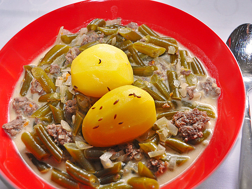 Bohnen-Kartoffelpfanne mit Tatar| Chefkoch