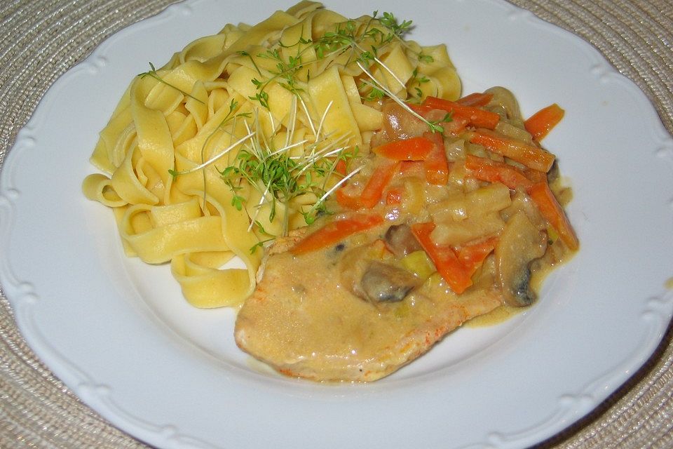 Gemüse - Rahm - Schnitzel