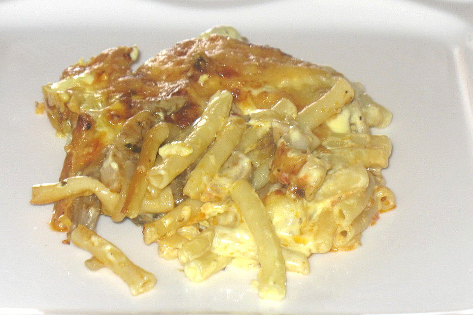 Gyrosauflauf mit Sauce Hollandaise