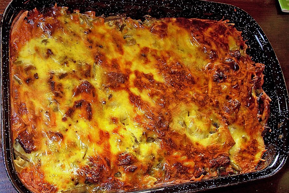 Gyrosauflauf mit Sauce Hollandaise