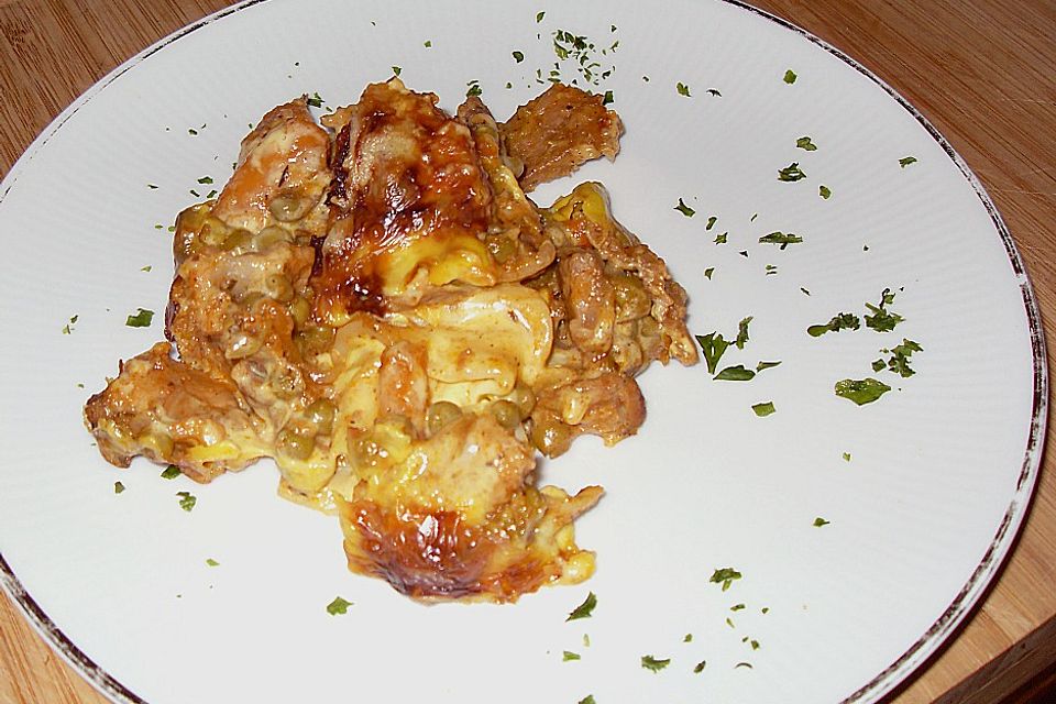 Gyrosauflauf mit Sauce Hollandaise