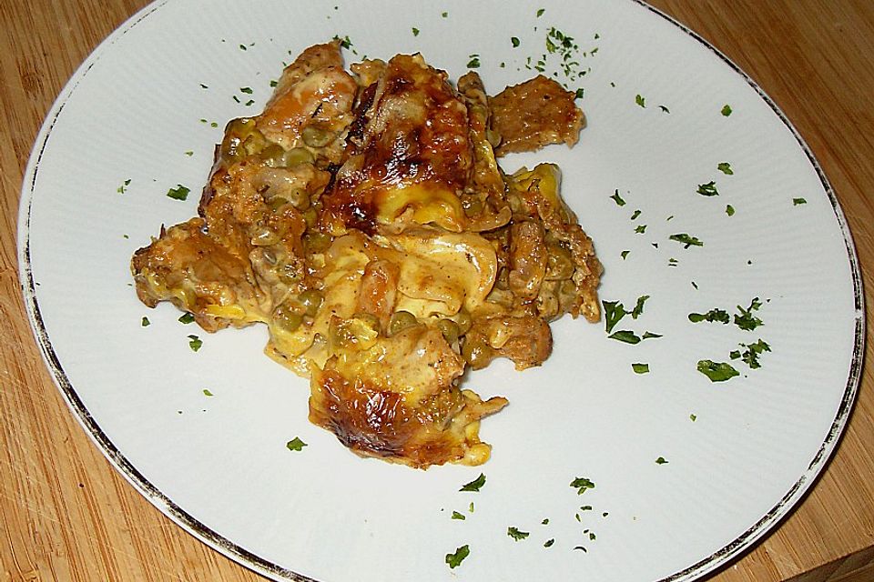 Gyrosauflauf mit Sauce Hollandaise