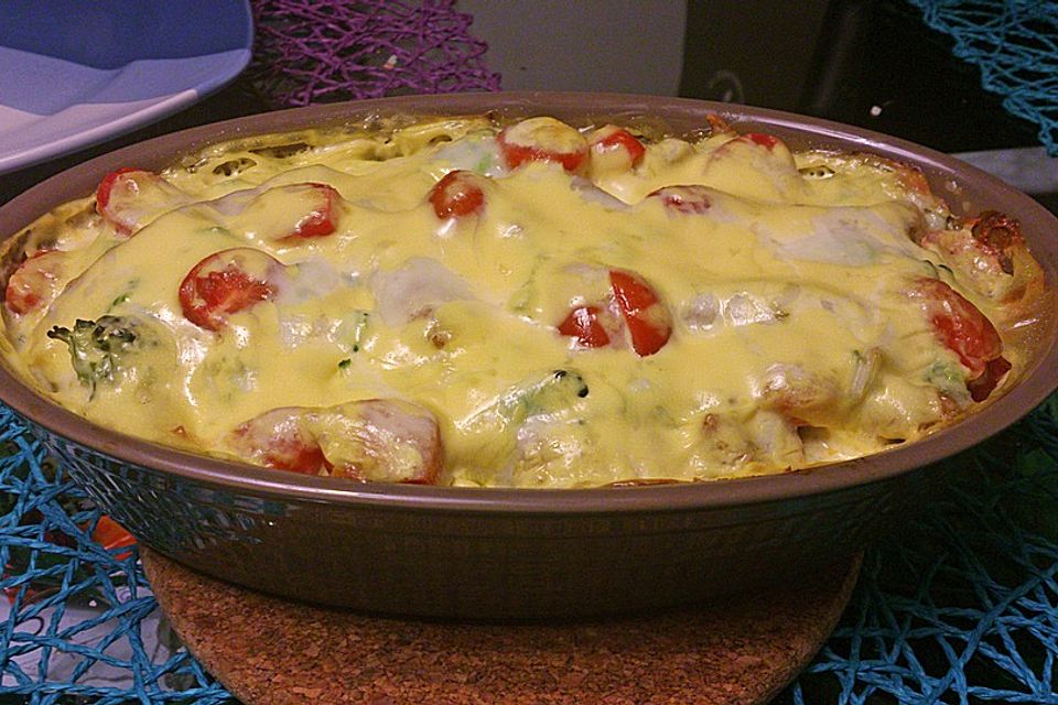 Gyrosauflauf mit Sauce Hollandaise