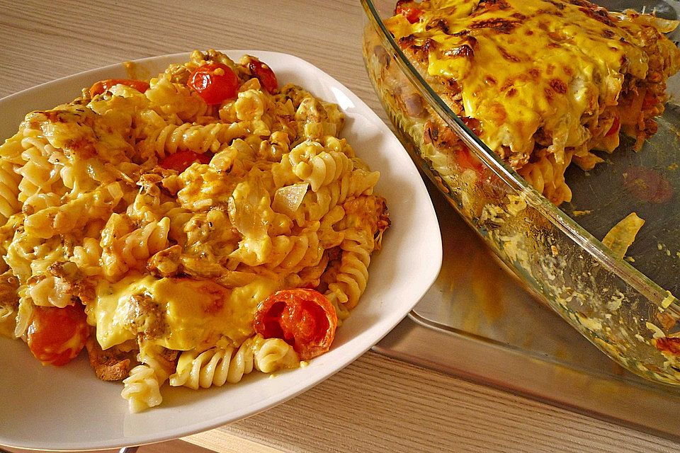 Gyrosauflauf mit Sauce Hollandaise