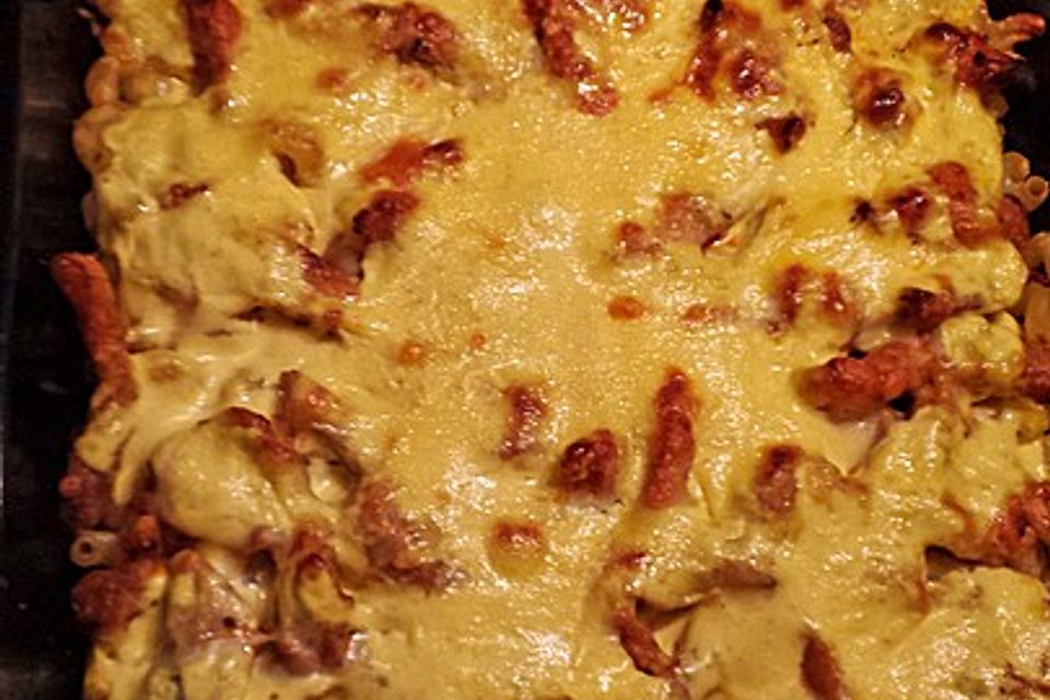 Gyrosauflauf mit Sauce Hollandaise