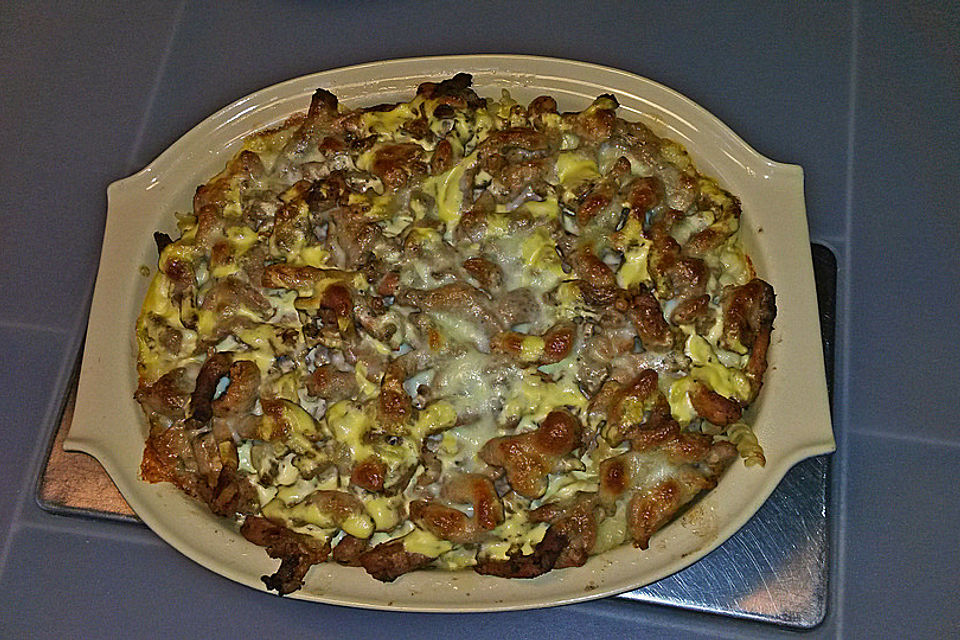 Gyrosauflauf mit Sauce Hollandaise