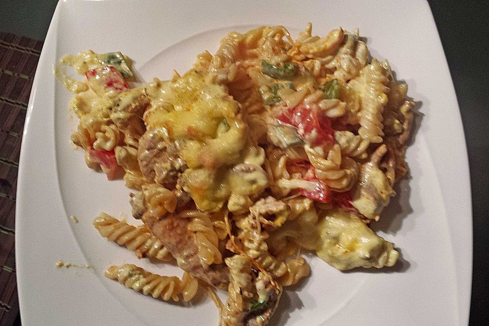 Gyrosauflauf mit Sauce Hollandaise