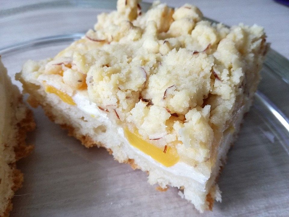Pfirsich - Streuselkuchen vom Blech | Chefkoch