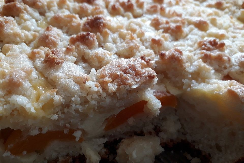 Pfirsich - Streuselkuchen vom Blech