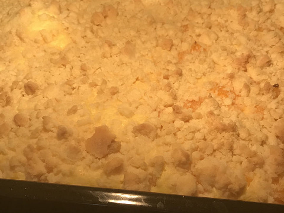 Pfirsich - Streuselkuchen vom Blech| Chefkoch