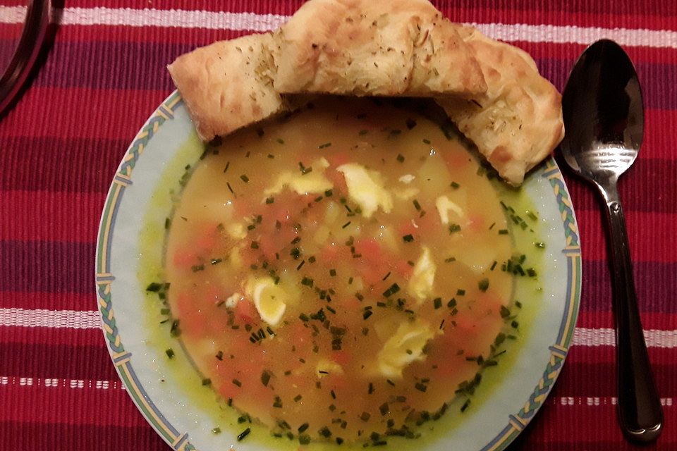 Kartoffel-Karotten-Senf-Suppe