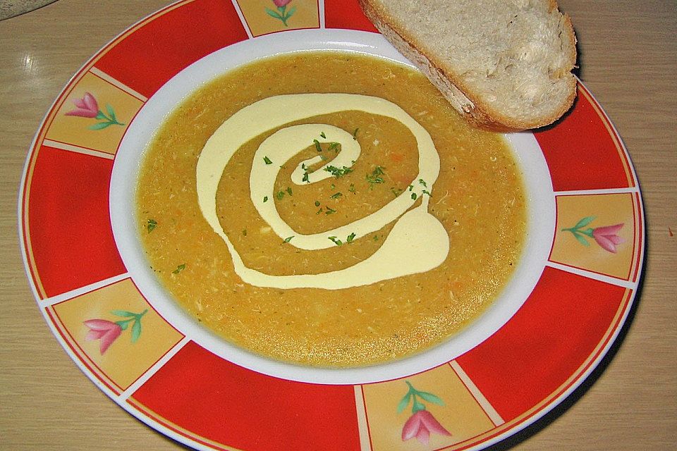 Kartoffel-Karotten-Senf-Suppe