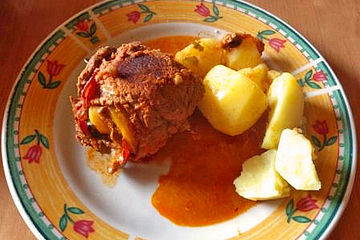 Schwäbische Rouladen mit Ei (Schwalbennester)
