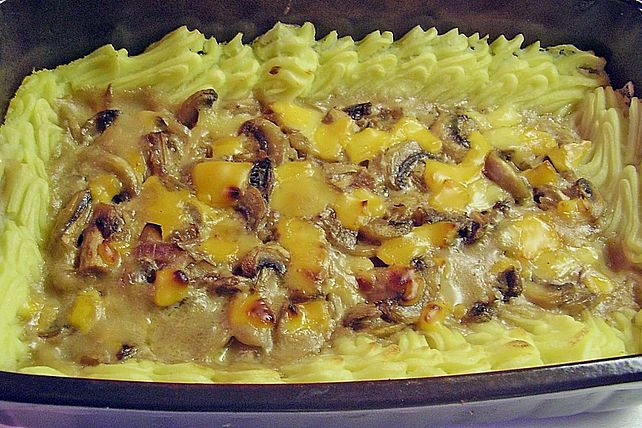 Kartoffelpüree - Auflauf mit Champignons und Käse von Callista| Chefkoch