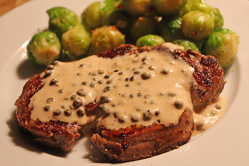 Rinderfilet in Cognac - Sahne - Sauce