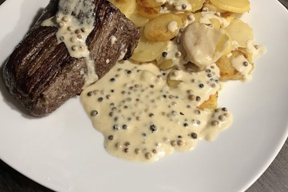 Rinderfilet in Cognac - Sahne - Sauce