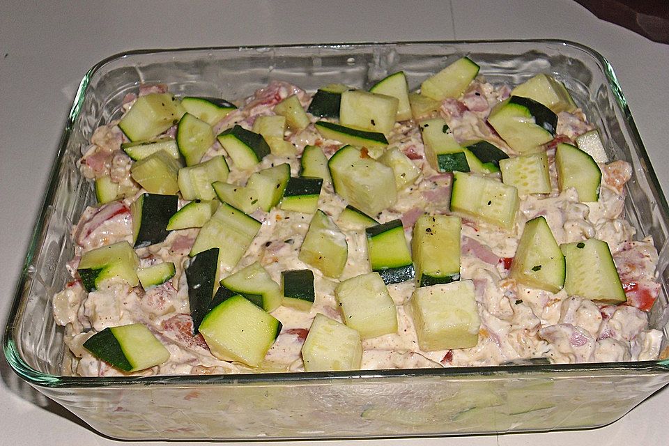 Zucchini - Frischkäse - Auflauf