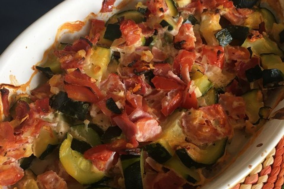 Zucchini - Frischkäse - Auflauf