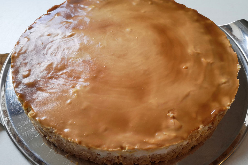 Frischkäsekuchen mit Karamell