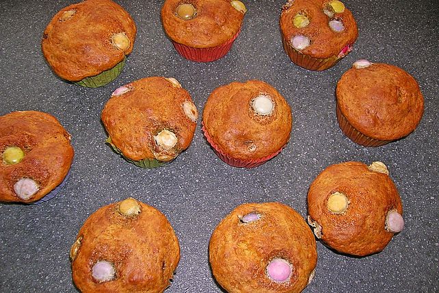 Muffins mit Smarties von drazi| Chefkoch