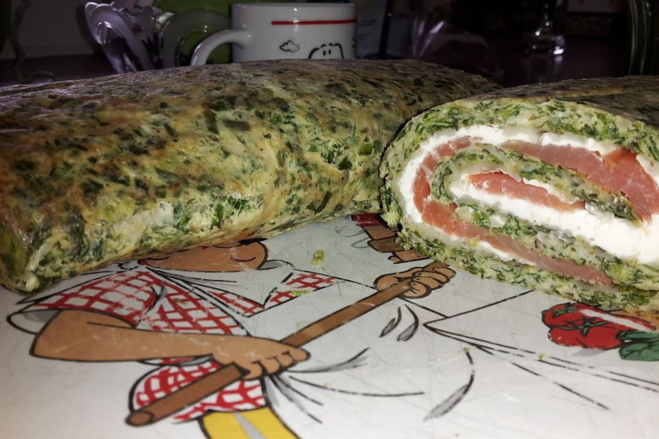 Lachs - Spinat - Roulade