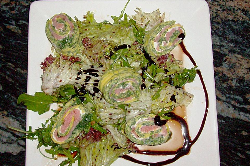 Lachs - Spinat - Roulade