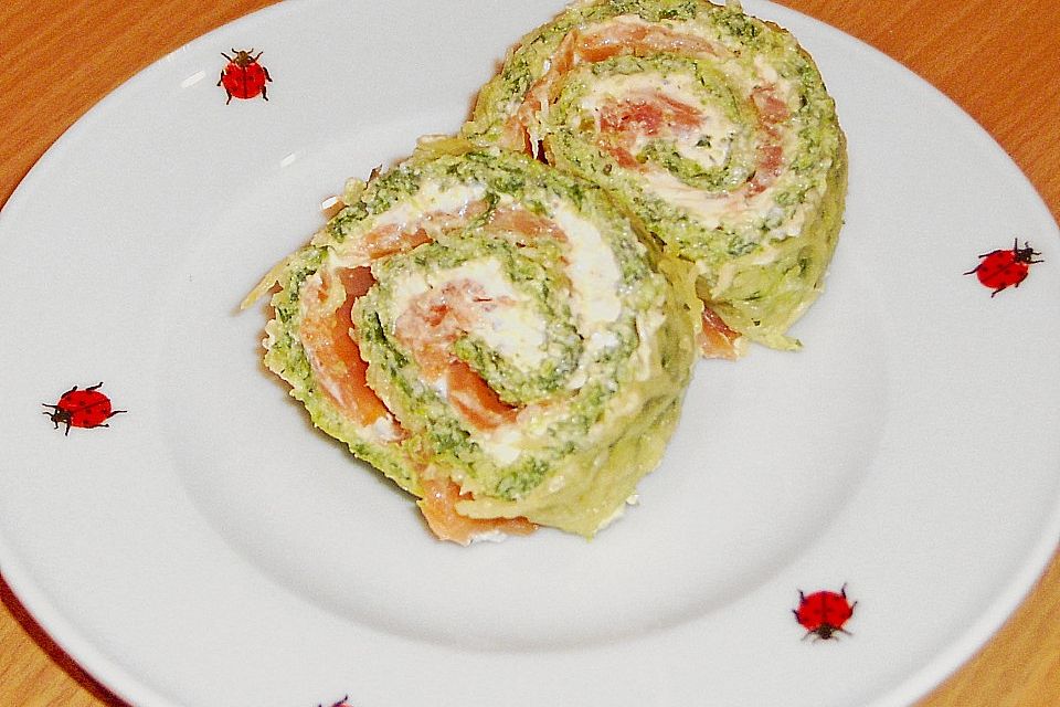 Lachs - Spinat - Roulade