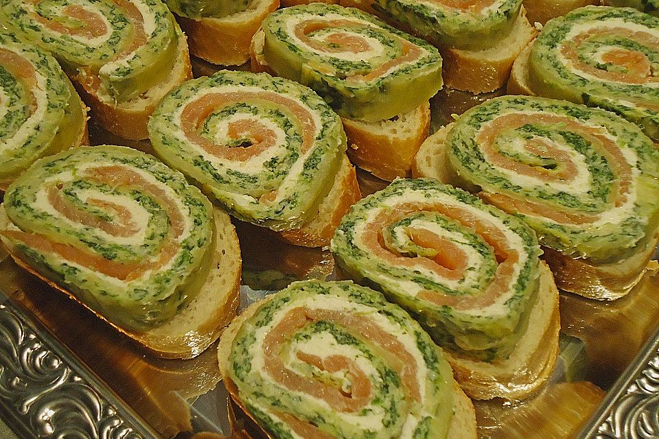 Lachs - Spinat - Roulade