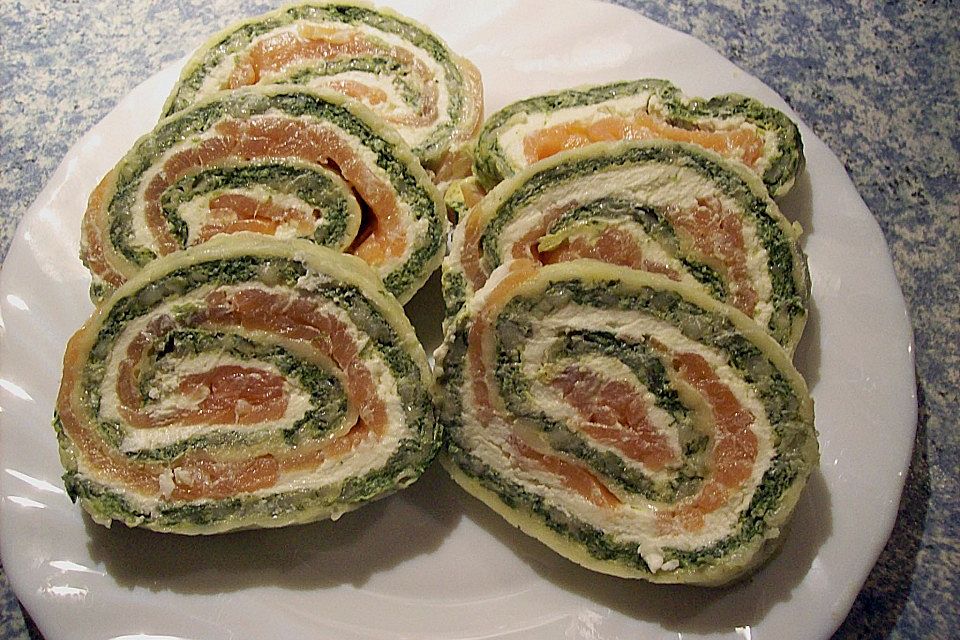 Lachs - Spinat - Roulade