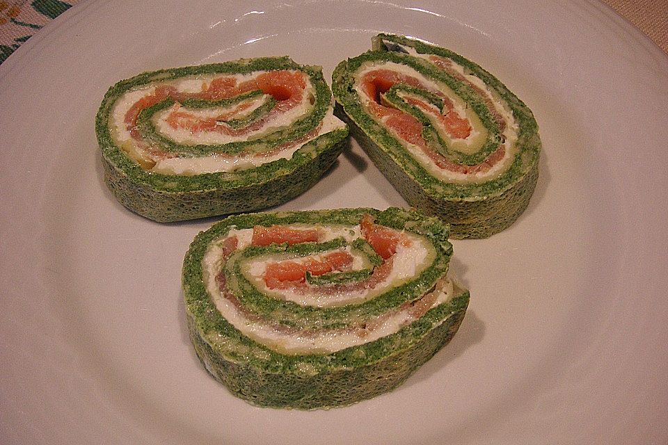 Lachs - Spinat - Roulade