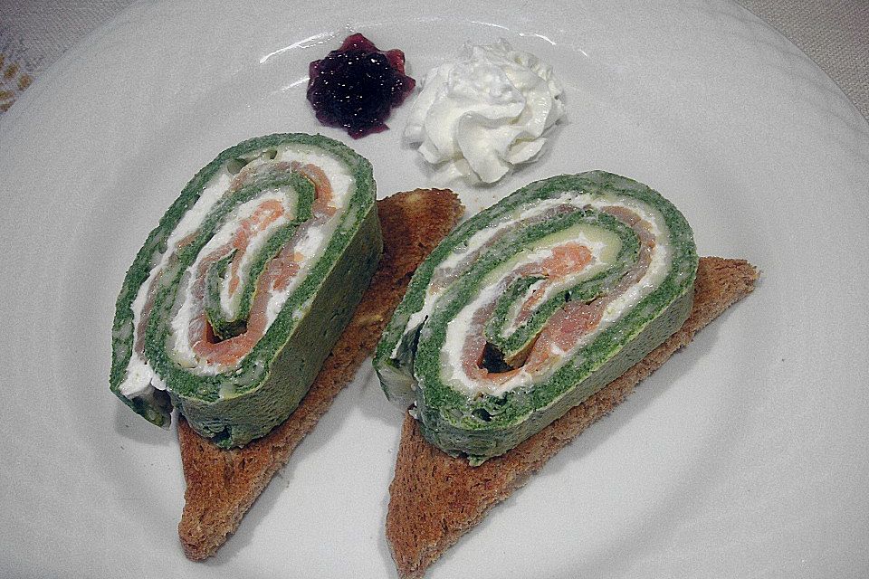 Lachs - Spinat - Roulade