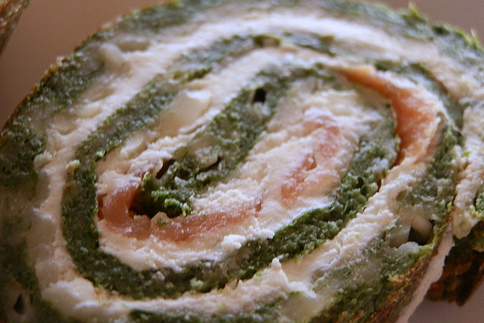 Lachs - Spinat - Roulade