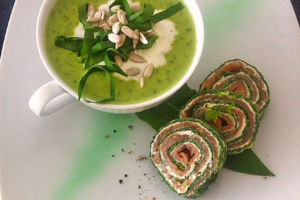 Lachs - Spinat - Roulade