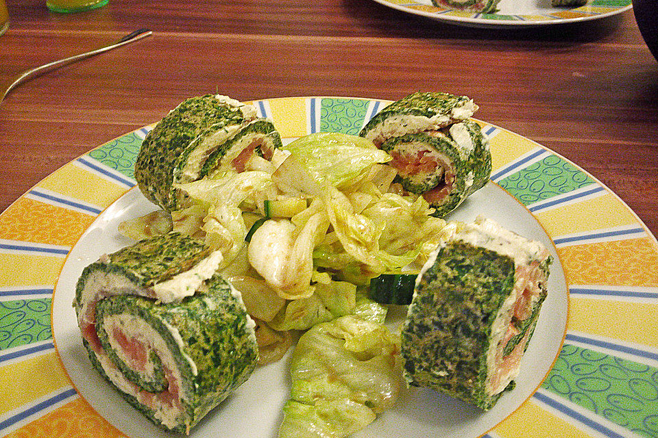 Lachs - Spinat - Roulade