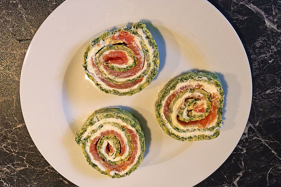 Lachs - Spinat - Roulade