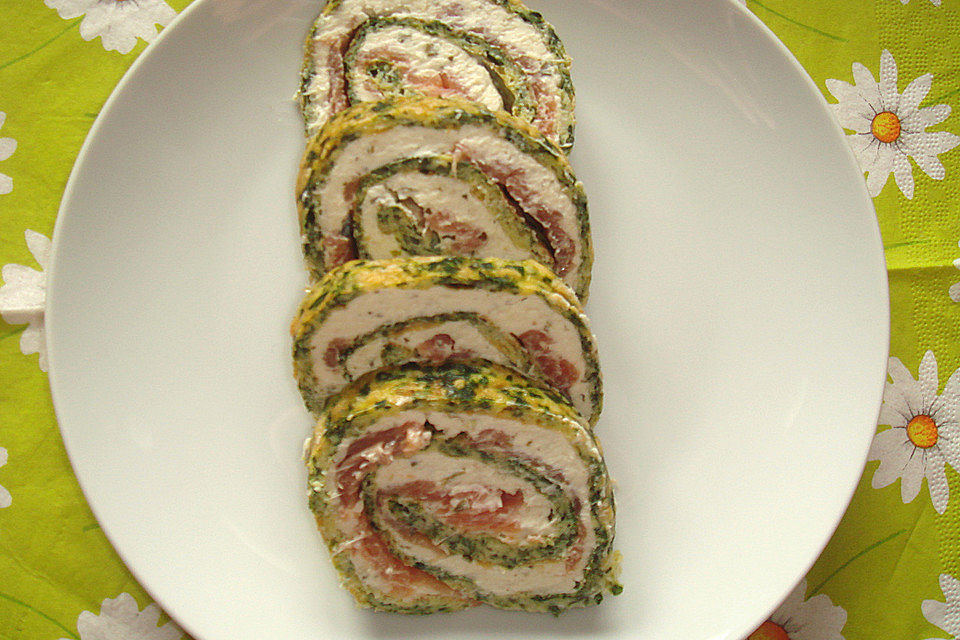 Lachs - Spinat - Roulade